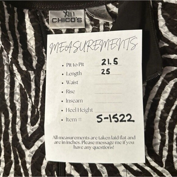 2/$30 Chicos Full Zip Track Jacket Size 2 L Zebra Print Semi Sheer Boho Stretch - Picture 3 of 12